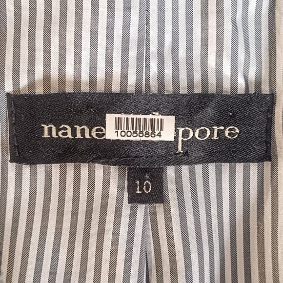 Nanette Lepore Black Tweed Full Zip Blazer Jacket - Picture 7 of 9